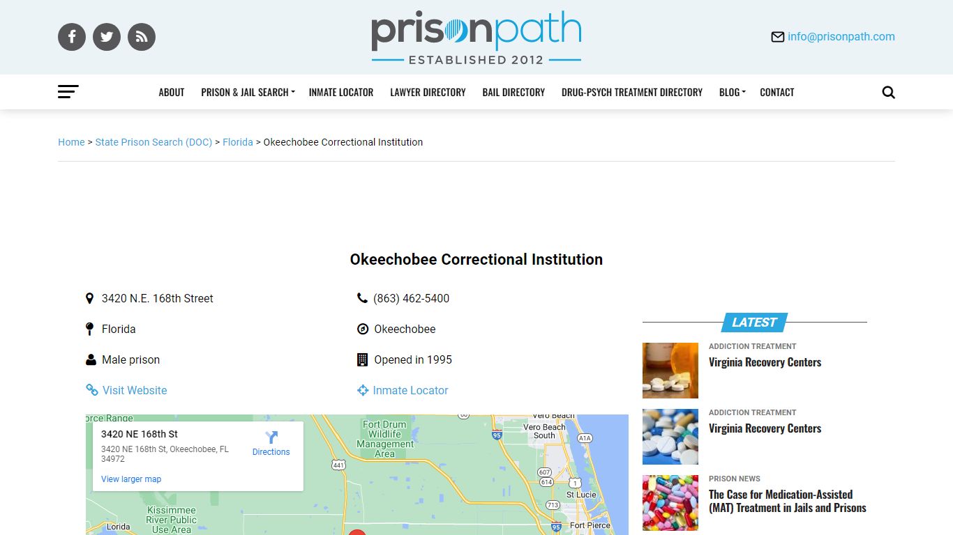 Okeechobee Correctional Institution - Prison Inmate Search & Locator ...